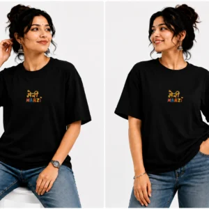Meri Marzi Oversized T-Shirt – Bold Graphic Printed Cotton Tee