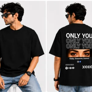 ONLY YOU Oversized Back Print T-Shirt – Premium Cotton Unisex Graphic Tee