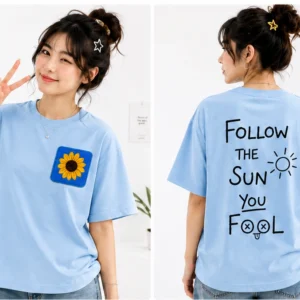Follow the Sun Oversized T-Shirt – Premium 100 % pure Cotton Graphic Tee | TheHog24